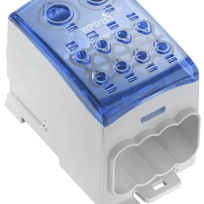 Bloc répartiteur WM WPD 113 1×185+1×150/8×35mm² 353A 1000V TS35 bleu 