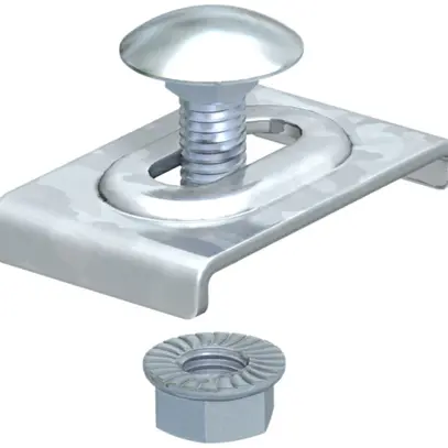 Klemmlasche Bettermann mit Schraube M6×20mm zu Trennstegbefestigung 