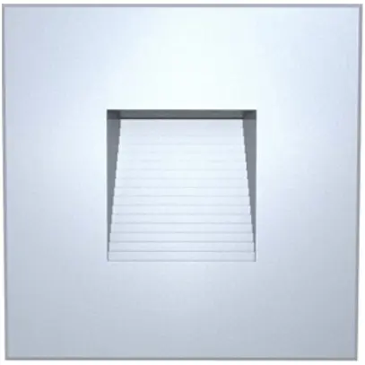 Applique LED INC DOTLUX EASYSTAIR 1.5W 70lm 3000K IP44 82×82mm argent 