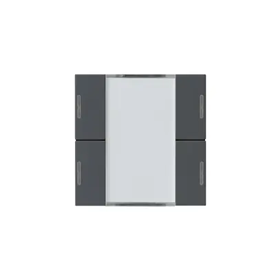 Kit frontale Hager kallysto 4×KNX LED systemlink/easylink antracite 