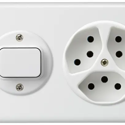 Combinazione INC I-I 3/1L+3×tipo 13 bianco basico orizzontale 