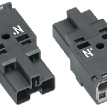 Spina WAGO 2L 0.5…4mm² grigio scuro cod.L 25A 250V senza serra-cavo per scatola 