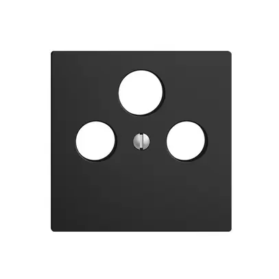 Plaque frontale EDIZIOdue noir pour SAT 