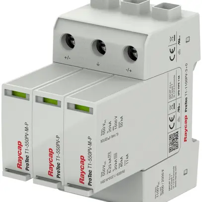 Scaricatore di sovratensione AMD ProTec T1-1100PV-3+0, tipo 1+2, 1100VDC 