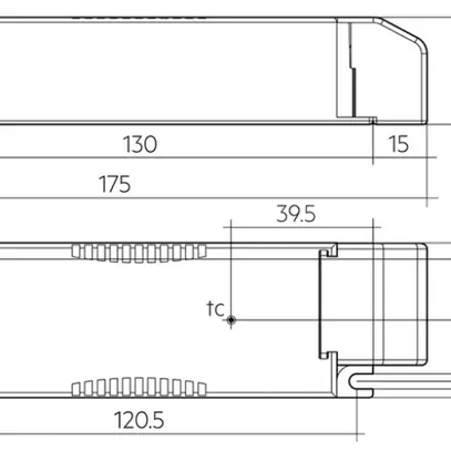 Convertisseur LED Tridonic LC one4all SC PRE 18W 24V 175×43×30mm 