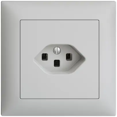 Prise ENC EDIZIOdue T23 16A gris clair, avec bornes enf. 