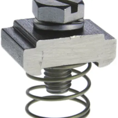Plot d'ancrage Woertz, acier zingué, M6, avec ressort et vis 