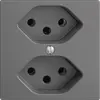 UP-Steckdose EDIZIOdue 2×T13 dunkelgrau 