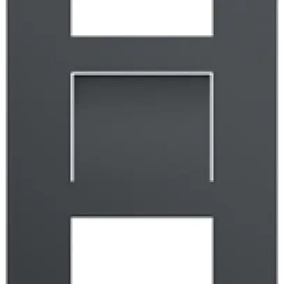 Cadre de recouvrement vidéo ABB-Welcome, pour 1/3 (3 modules), Al anthracite 