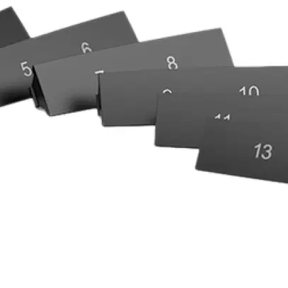 Étiquette de marquage EDIZIOdue colore noir pour sortie oblique 1…16 