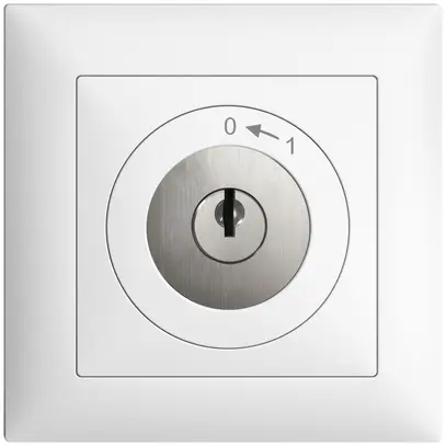 Contatto rotativo INC 0<1/1P EDIZIOdue bianco con serratura di sic. 