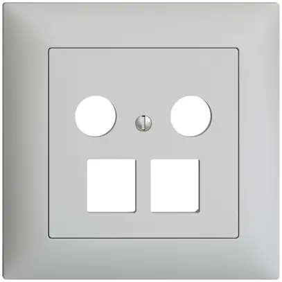 Kit di copertura INC EdizioDUE FMI, p.presa multimedia, p.2×RJ45 Keystone, grc 