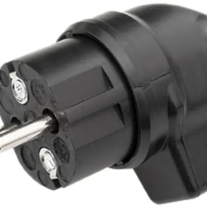 Spina mobile angolare di gomma Kalthoff Schuko nero 