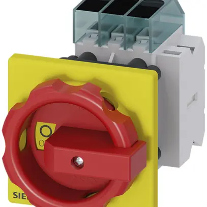 Interrupteur de charge Siemens SENTRON 3LD3 frontal 16A 3L +1F/1O 66×66mm ro/jn 