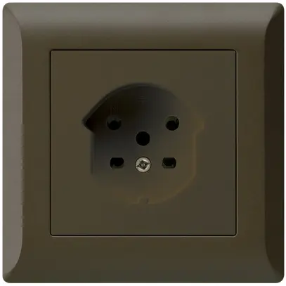 Prise ENC HA kallysto.line type 15 avec bornes enfichables brun 