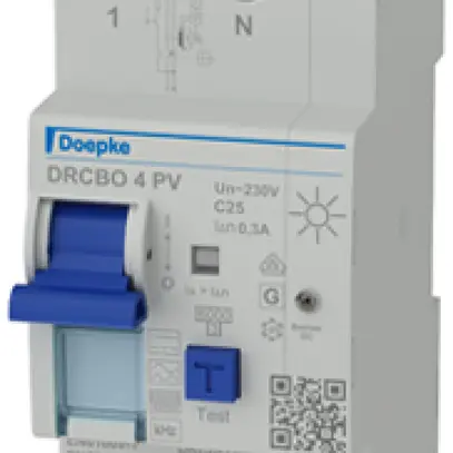 Disgiuntore differenziale Doepke DRCBO 2P 230V 0.3A C PV 25A 6kA 2.5UM 