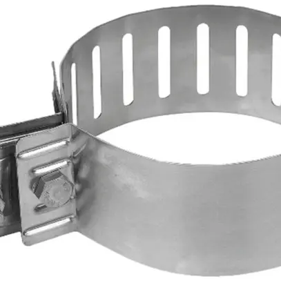 Collier de contact réglable Flury Al 3, acier inoxydable A2, tube Ø 50…100mm 