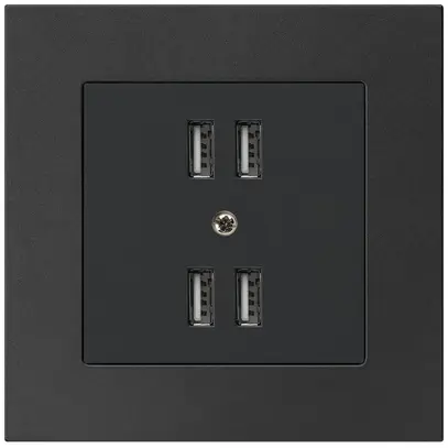 Presa INC 4×USB kallysto.pro 2400mA nero 