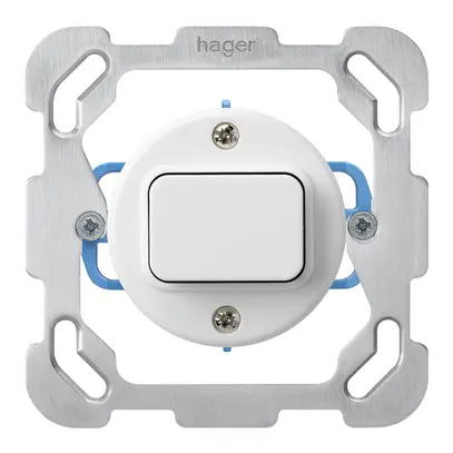 Inserto per interruttore INC basico 6/1L con placca di fissaggio bianco 