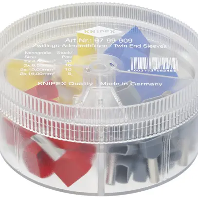 Assortiment embout de câble KNIPEX avec 45×embouts de câble Twin isolés 