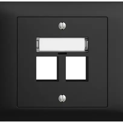 Kit montaggio INS EDIZIOdue BKE, uscita dritta 2×Keystone nero 