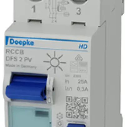 Interruttore differenziale Doepke DFS2 2P 230V 0.3A B PV 25A 6kA 2UM 