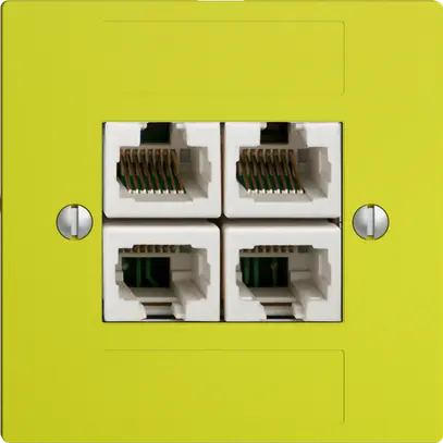 Prise ENC 4×RJ45/u 4P sép.EDIZIOdue lemon ITplus 