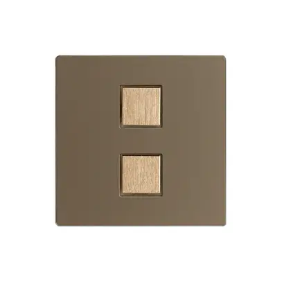 Kit di copertura EDIZIOdue elegance per tasto doppio hazel 