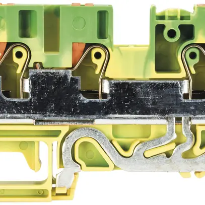 Borne de terre joignable WTP 0.2…10mm² 3×racc.broches 1 ét.rail TH35/G32 vt/jn 