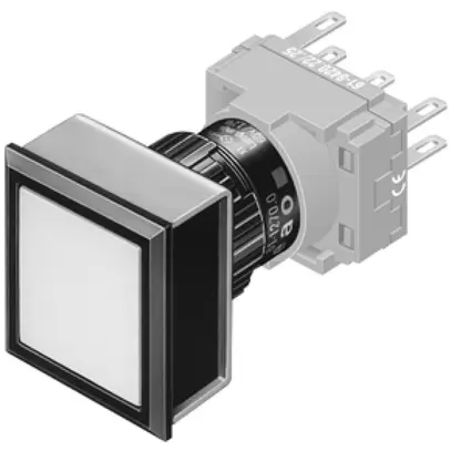 Leuchtdrucktastervorsatz EAO61 flach 24×30mm Ø16.2mm IP65 