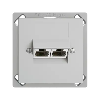 Presa INS 2×RJ45/s 8P sep.grc EDIZIOdue ITplus 