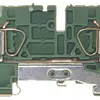Morsetto di terra componibile Woertz 1.5…4mm² molla 4×1 DIN 35mm verde/giallo 