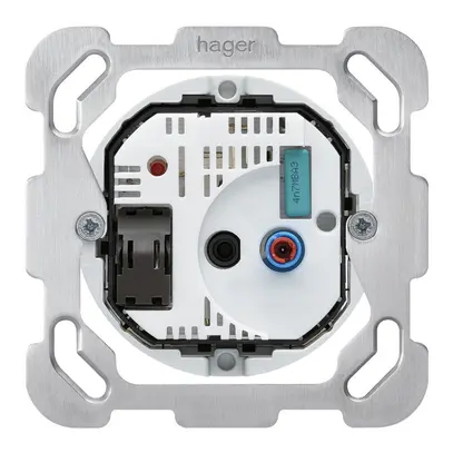 Inserto per termostato ambiente INC con interruttore con piastra di fissaggio 