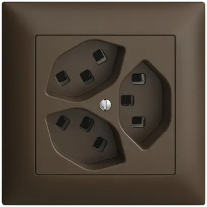 Presa INC 3×T23 16A coffee EDIZIOdue, con morsetti innest. 