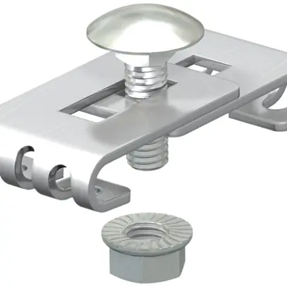 Raccord à équerre Bettermann A2 avec vis M6×20mm pour caniveau à grille 