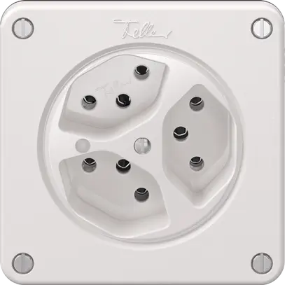 Prise NEVO, 3×T13, a.LED, blanc 