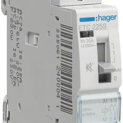 Contattore AMD Hager 230VAC 1 chiusura 1 apertura 25A funzione giorno/notte 1UM 