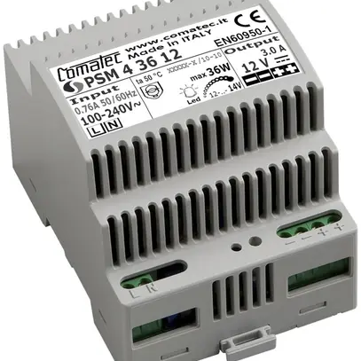 Alimentazione AMD Comatec PSM4, IN: 100…240VAC, OUT: 12VDC/36W, stabilizz. 4UM 