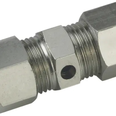 Connettore a viti diritto PA71 per filo, Ø 8mm, ottone-nichelato 