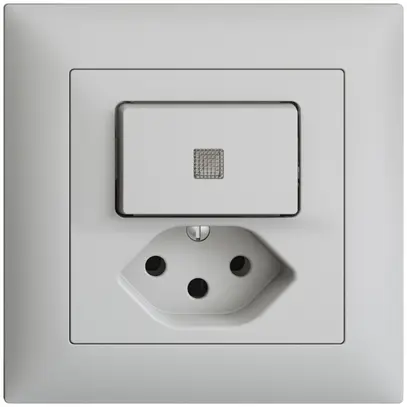 Combinaison lum. ENC A-R/1L+T13 EDIZIOdue gris clair, lentille LED jaune 