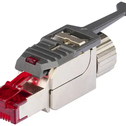 Feldstecker R&M FM45 Slim, RJ45/s/u Kat.6A AWG22…26, gerade, grau/rot 