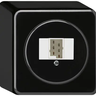 Boîte de raccordement AP basico 1×TT83 noir 