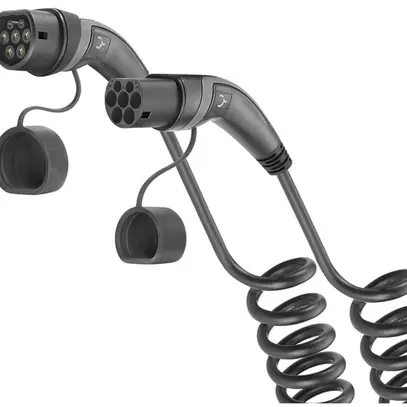 AC-Ladekabel Weidmüller Mode3 Typ2/Typ2 22kW 32A 400V 5m spiral schwarz 