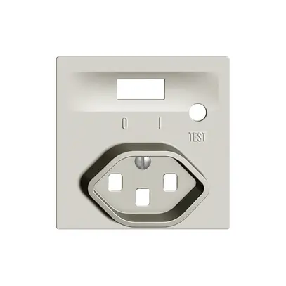 Kit frontal EDIZIOdue pour prise FI gris clair 