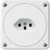 Presa INC robusto tipo 23 bianco senza copercchio 