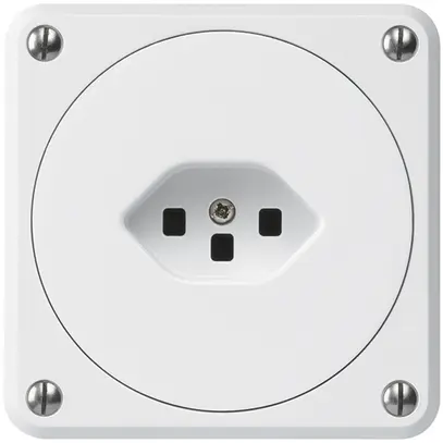 UP-Steckdose robusto Typ 23 weiss ohne Klappdeckel 