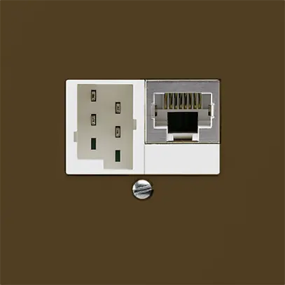 Scatola INC kallysto 1×RJ45s+1×TT83 marrone 