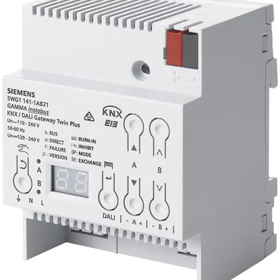 Gateway AMD KNX/DALI Siemens N141/21 Twin Plus, 2× 64 dispositifs + 10 capteurs 
