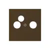 Placca frontale kallysto marrone per R/TV-NET 60×60mm 