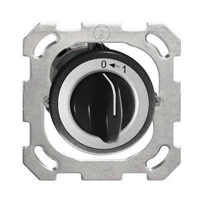 Contatto rotativo INC 0<1/1P nero con manopola 